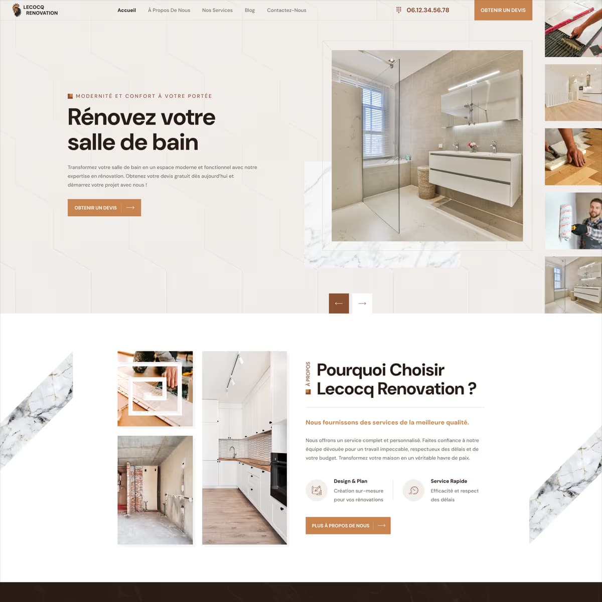 Lecocq Rénovation - Design corporate UI/UX
